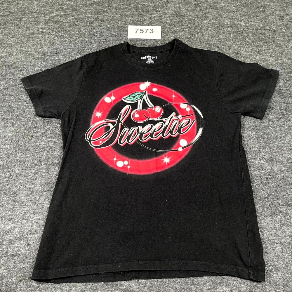 Chemistry T Shirt Mens Medium Black Sweetie Cherry Graphic Cotton Crew Neck